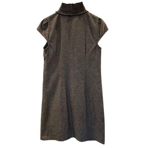 LOFT Tweed Cap Sleeve Wool Blend Shift Dress - Charcoal Grey - Women's 4 - Picture 2 of 7
